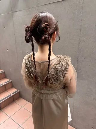 セミロング ヘアアレンジ 【ヘアセット/美眉】 吉川玲のヘアスタイル