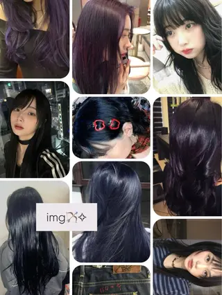 カラー 🩶niina 暗髪韓国系カラー🩶のヘアスタイル