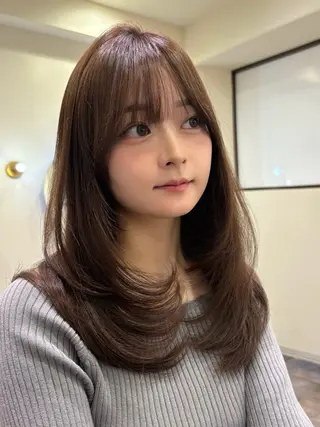 ロング カラー Sugar所属・レイヤーカット/大阪 /梅田/執印悠太のヘアスタイル