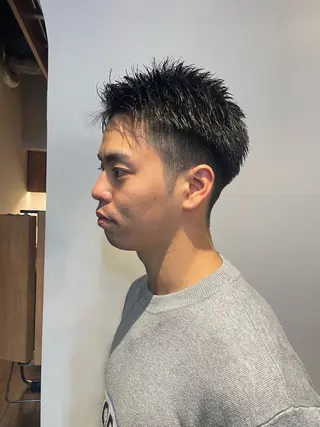 ショート メンズ loty hair design所属・Juri メンズカットパーマのヘアスタイル