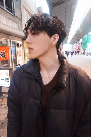 ショート パーマ メンズ LOM/メンズサロン 狸小路7丁目のヘアスタイル