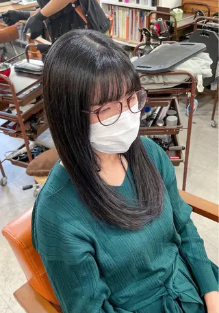 セミロング かんばら りょーいのヘアスタイル