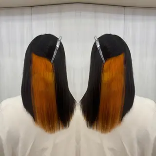 セミロング カラー ☻モエカ/ハイトーン アレンジ☻のヘアスタイル