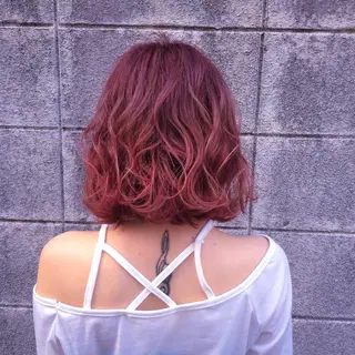 ミディアム カラー 堀江/心斎橋/西大橋 四ツ橋【Vers】のヘアスタイル