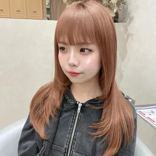 セミロング 🎀Ami/新宿/ 透明感・艶カラー🎀のヘアスタイル