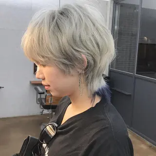ショート カラー メンズ ✂︎ウルフ・ショート ✂︎MIKUNIのヘアスタイル