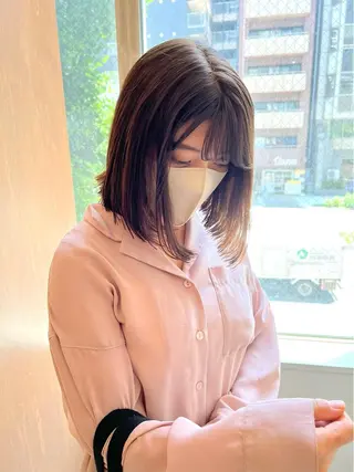 ミディアム タナカ レイのヘアスタイル