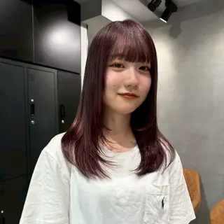 セミロング カラー 透明感カラー🫧 ベージュ✴︎meiのヘアスタイル