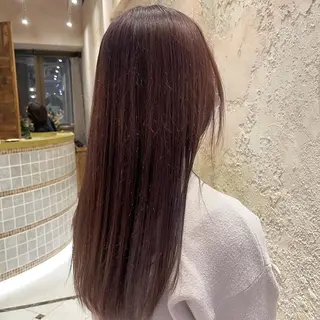 ロング カラー 川井麻由🎀アイドル 量産🎀ピンクカラーのヘアスタイル