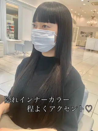 ロング カラー パーマ ヘアアレンジ メンズ キッズ ネイル マツエク・マツパ アイブロウ 《褒められる》 透明感カラー/小嶋のヘアスタイル
