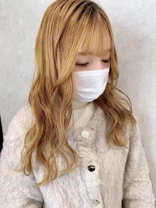 セミロング カラー 大場 琳貴のヘアスタイル