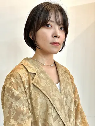 ショート カラー ヘアアレンジ 切りっぱなしボブ/ デザインカラー店長のヘアスタイル