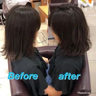 ミディアム パーマ ディレクター ノナカのヘアスタイル