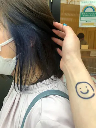 ミディアム ルシードスタイルクリザンテーム所属・メンズパーマ、カラー 大募集村上莉奈のヘアスタイル