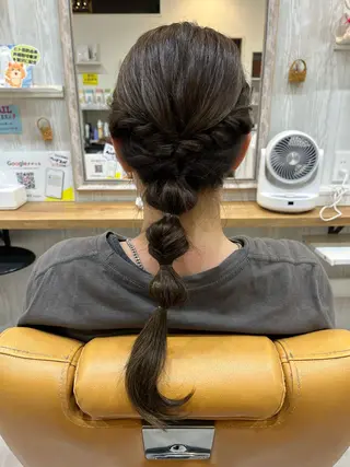 セミロング ヘアアレンジ 桑原 りゆのヘアスタイル