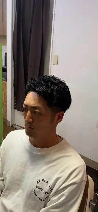 パーマ ヘアアレンジ メンズ メンズ特化 エシカル　松原大将のヘアスタイル