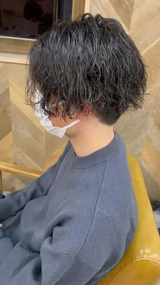 ミディアム パーマ メンズ SHIAN立川 及川望のヘアスタイル