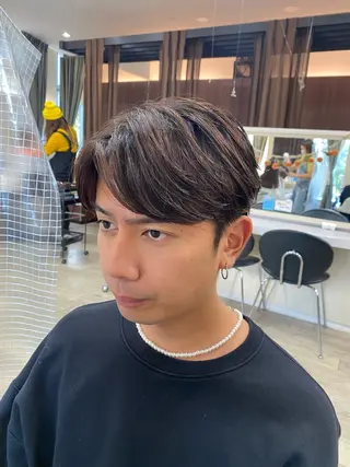 ショート パーマ メンズ 市川 博紀 副店長のヘアスタイル