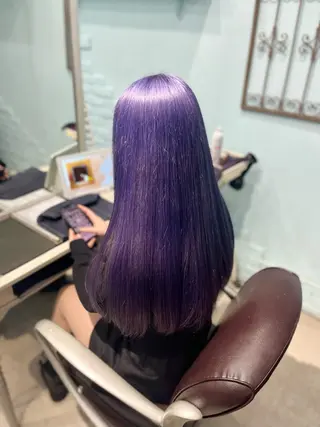 ロング カラー ヘアアレンジ 🩶【推しハイトーン 】yuzu🩶のヘアスタイル