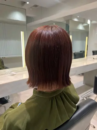 ミディアム カラー SALOWIN川崎WEST店所属・🌷川崎/アレンジ/ 暖色ボブ/コトネ🌷のヘアスタイル