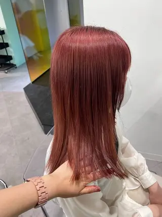 セミロング カラー ブリーチカラー💙 𝗠𝗜𝗞𝗨のヘアスタイル