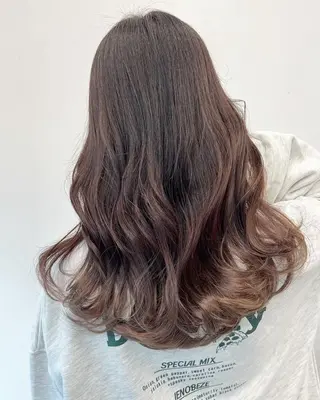 ロング カラー パーマ 巻けるケア縮毛矯正✨ ケアカラー✨山下のヘアスタイル