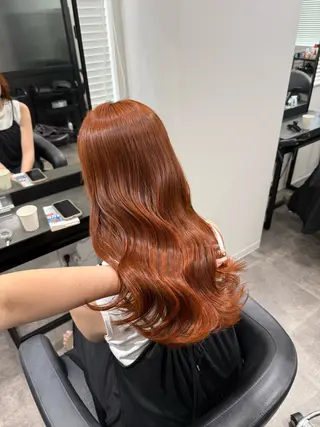 ロング カラー ヘアアレンジ 💗暖色特化ピンク/ 赤髪💗HARUNAのヘアスタイル