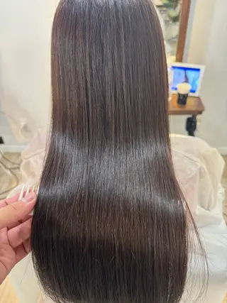 ロング カラー RIKI/ 曲がる縮毛矯正のヘアスタイル