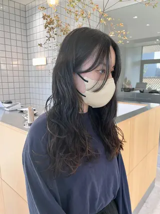 セミロング パーマ 原宿パーマ kazuのヘアスタイル