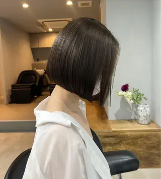 ショート カラー akane/ボブ /オリーブ/ブラウンのヘアスタイル