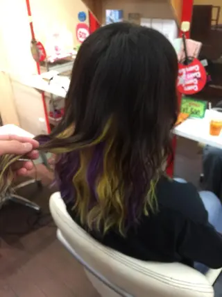 セミロング カラー たけい ゆうきのヘアスタイル