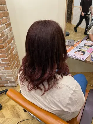 セミロング カラー e-style  志都呂店所属・大島 司津香のヘアスタイル
