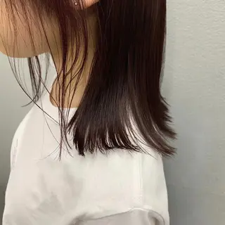 ミディアム カラー 🌱小顔魅せカット 透明感カラー/泉綺のヘアスタイル