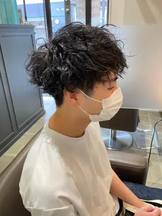 パーマ メンズ 細沼 葵のヘアスタイル