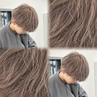 ショート カラー 🎀‪ピンクベージュ 🎀レイヤーmikuのヘアスタイル