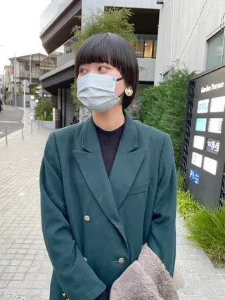 ショート カラー パーマ ヘアアレンジ キッズ ネイル マツエク・マツパ アイブロウ パーマ/透明感カラー /ボブ/吉田一生のヘアスタイル