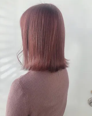 ミディアム カラー 韓国🇰🇷レイヤー 映える顔周り🩷のヘアスタイル