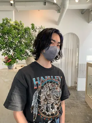 ショート パーマ メンズ 似合わせカット ケアパーマ喜来雅由のヘアスタイル