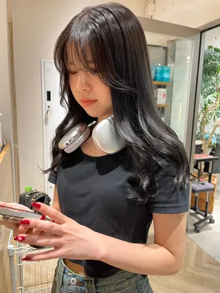 ロング 🍋暖色カラーヘアア レンジniina🍋のヘアスタイル