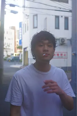 ミディアム パーマ メンズ GAKU 岳人のヘアスタイル