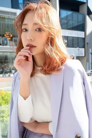 セミロング カラー ANGELICA 難波店のヘアスタイル