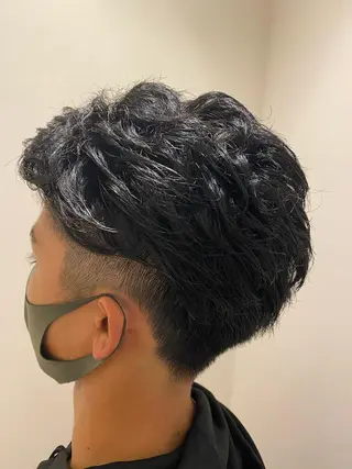 ショート パーマ メンズ 🪽羽エク/Ash 店長/折目奈央🪽のヘアスタイル