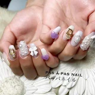セミロング ネイル Yakko pas á pasのネイルデザイン