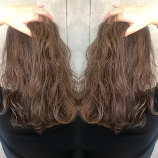 セミロング カラー ♡美髪•艶髪♡砂川 なつきのヘアスタイル