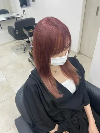 セミロング カットモデル/ 透明感ヘア/成瀬裕介のヘアスタイル