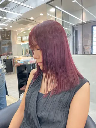 ミディアム カラー ♥️ブリーチ/ボブ/ レイヤー♥️maiのヘアスタイル