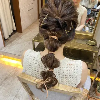 ロング まつパ・ヘアセット ♡Chinami♡のマツエク・マツパデザイン