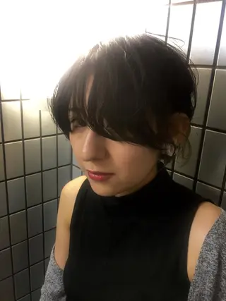 ショート カラー パーマ SALOWIN me＋店所属・半個室サロン🫧 ササキアヤカのヘアスタイル