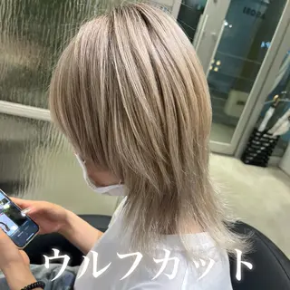 ミディアム 💖ブリーチ/暖色 𝐘𝐮𝐢💖のヘアスタイル