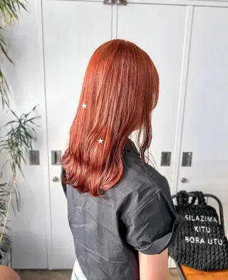 ロング カラー 松井ゆら/ 酸性ストレート/暖色のヘアスタイル